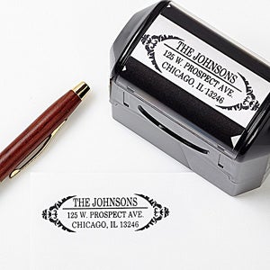 Personalized Return Address Stamp - Delicate Flair