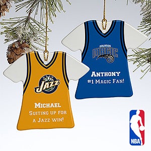 Personalized NBA Basketball Jersey Christmas Ornaments