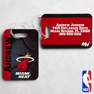 Personalized NBA Basketball Luggage Tag Set