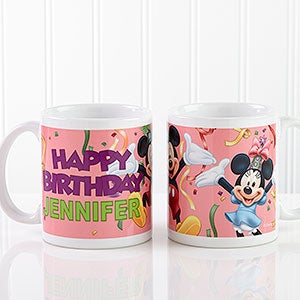 Personalized Birthday Coffee Mugs - Mickey Mouse & Minnie Mouse