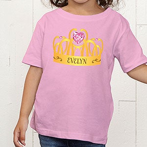 Girls Personalized Princess Toddler T-Shirt - Toddler 2T - Grey