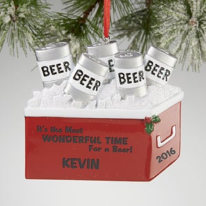 The Most Wonderful Time For A Beer© Personalized Ornament