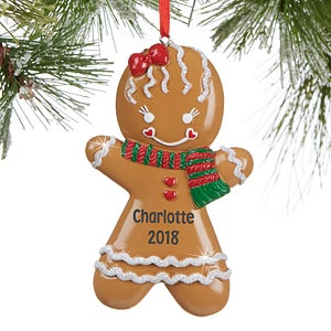 Personalized Christmas Ornaments - Gingerbread Girl