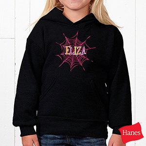 Spider Webs for Her Personalized Youth Hooded Sweatshirt