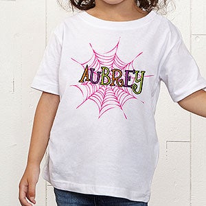 Spider Webs  for Her Personalized Toddler T-Shirt