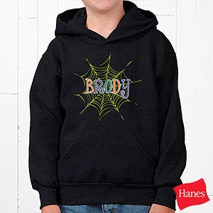 Spider Webs For Him Personalized Youth Hooded Sweatshirt