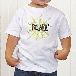 Spider Webs For Him Personalized Toddler T-Shirt