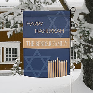 Personalized Garden Flags - Hanukkah