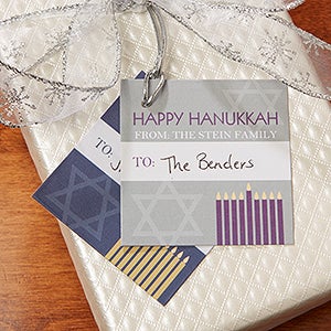 Personalized Hanukkah Gift Tags - 1 set of 20