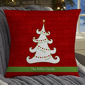 Personalized Throw Pillows - Christmas Tree - 18