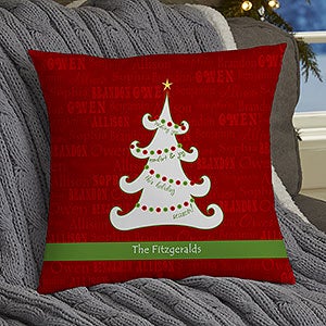 Personalized Throw Pillows - Christmas Tree - 14