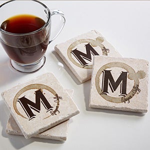 Personalized Stone Coasters   Coffee Stain