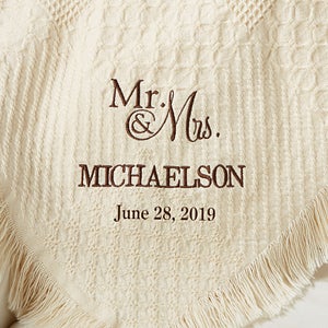 Personalized Couples Afghan - Wedding & Anniversary