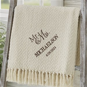 Personalized Couples Afghan - Wedding & Anniversary - 13803