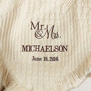 Personalized Couples Afghan   Wedding & Anniversary