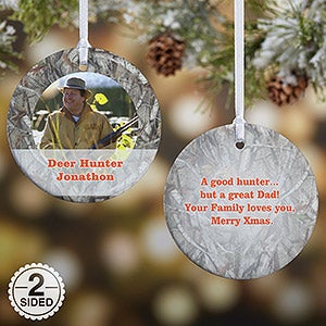 2-Sided Camouflage Photo Personalized Ornament