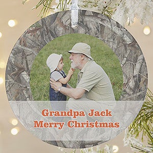 Personalized Camouflage Photo Ornament