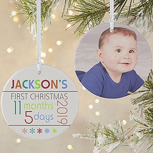 Baby's First Christmas Personalized Photo Ornament