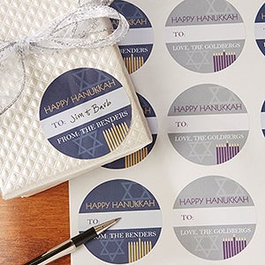 Personalized Hanukkah Gift Stickers