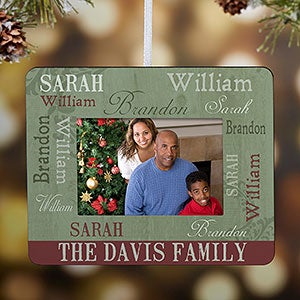 Personalized Christmas Ornament Mini-Frame - Loving Family