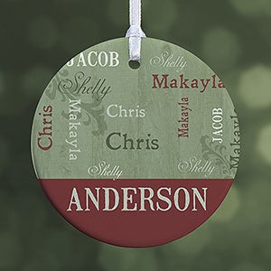 Personalized Christmas Ornaments - Loving Family - 1-Sided