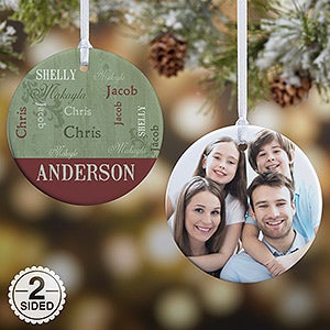 2-Sided Our Loving Family Personalized Ornament