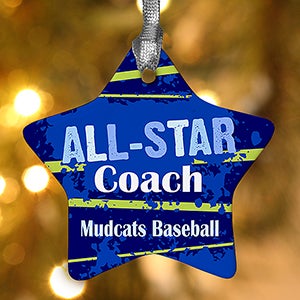 Personalized Christmas Ornaments   All Star