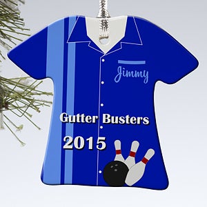 Personalized Christmas Ornaments   Bowling T Shirt