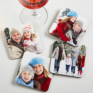 Personalized Photo Bar Coaster Set   Picture Perfect