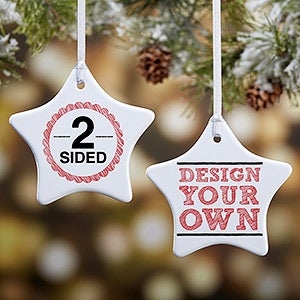 2-Sided Design Your Own Personalized Star Ornament