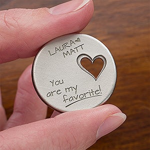 Personalized Pocket Token - Couple In Love