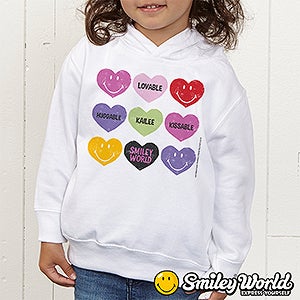 Personalized Toddler Sweatshirts   Smiley Face Hearts