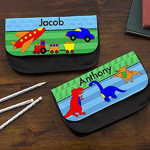 Personalized Boys Pencil Case - Sports, Cars, Dinosaurs, Robots