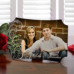 Personalized Photo Tabletop Plaque   Love Is