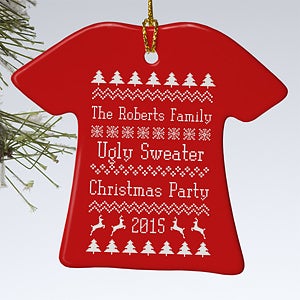 Personalized Christmas Ornaments   Ugly Holiday Sweater