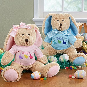 Personalized Stuffed Easter Bunny Plush Doll - 14101