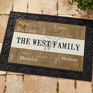 Our Loving Family Personalized Doormat- 18x27