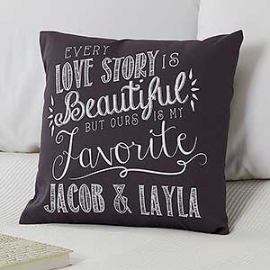 Love Quotes Personalized 14 Throw Pillow