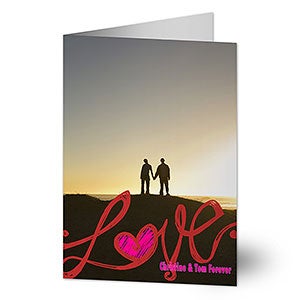 LOVE Personalized Photo Greeting Card