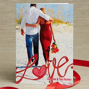 LOVE Personalized Photo Greeting Card