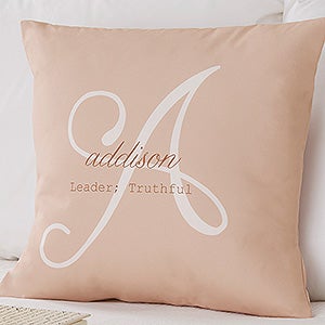 Name Meaning Personalized 18 Throw Pillow