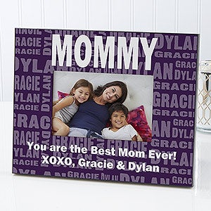 Mothers Day Gifts    Personalized Picture Frames for Her   Repeating Name