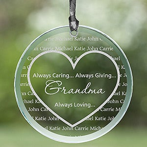 Personalized Suncatchers   Grandmas Sweethearts