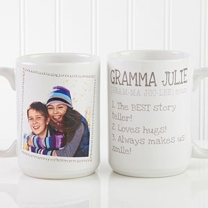 Large Personalized Photo Coffee Mugs - Definition Of Grandma