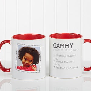 Definition Of Grandma Photo Coffee Mug 11oz.- Red