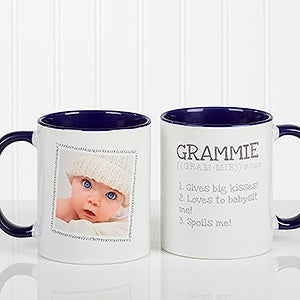 Definition Of Grandma Photo Coffee Mug 11oz.- Blue