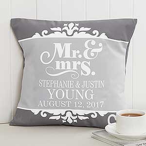 The Happy Couple Personalized 14 Throw Pillow