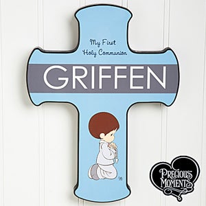 Personalized Precious Moments Wall Cross   First Communion
