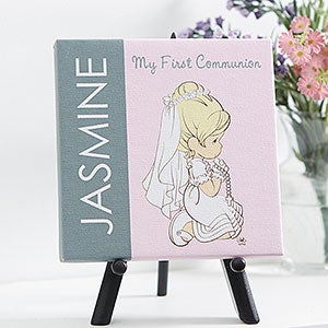 Personalized First Communion Canvas Print - Precious Moments