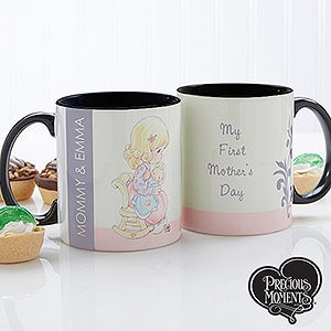 Precious Moments® 1st Mother's Day Personalized Black Handle Coffee Mug- 11 oz.